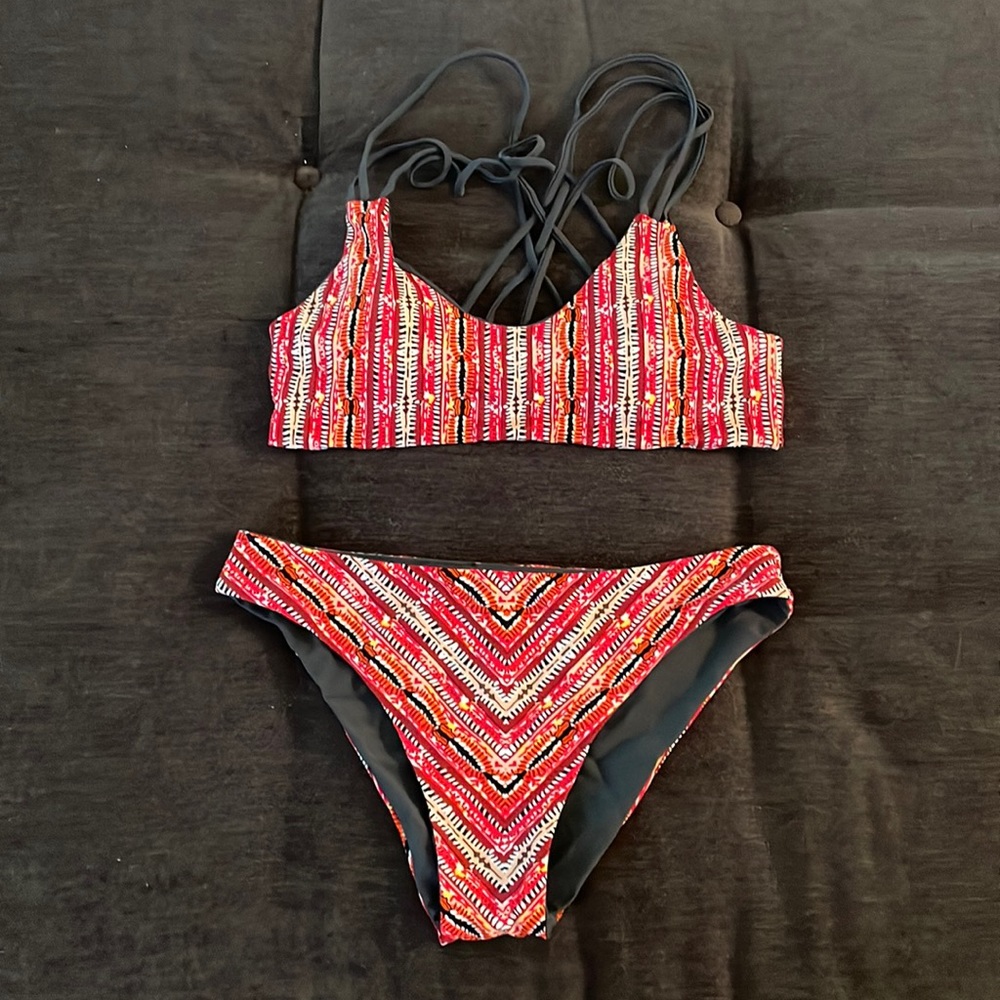 CUPSHE Heated Love Bikini- Size Large
